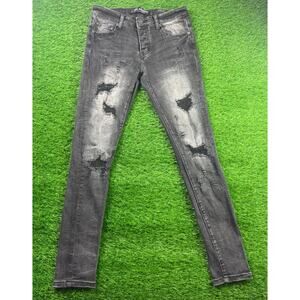 Valabasas Men’s Size 30 Black Distressed Skinny Jeans Ripped Stretch Denim Pants